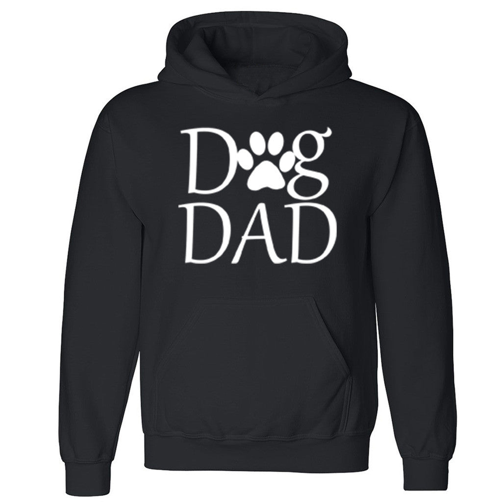 Zexpa Apparelâ„¢ Dog Dad Paw Print Unisex Hoodie Dog Dad Dog Mom rescue dog Hooded Sweatshirt