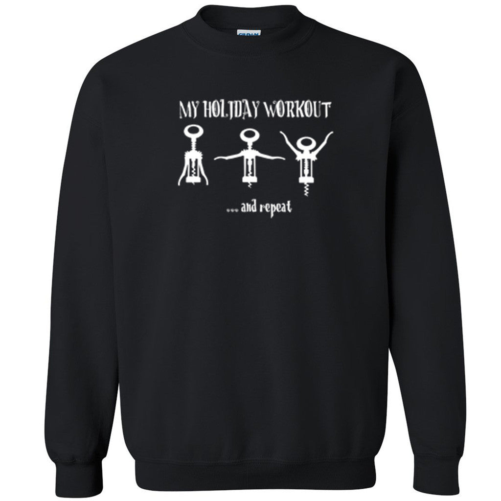 Zexpa Apparelâ„¢ My Holiday Workout Corkscrew Unisex Crewneck Funny Christmas Sweatshirt - Zexpa Apparel Halloween Christmas Shirts