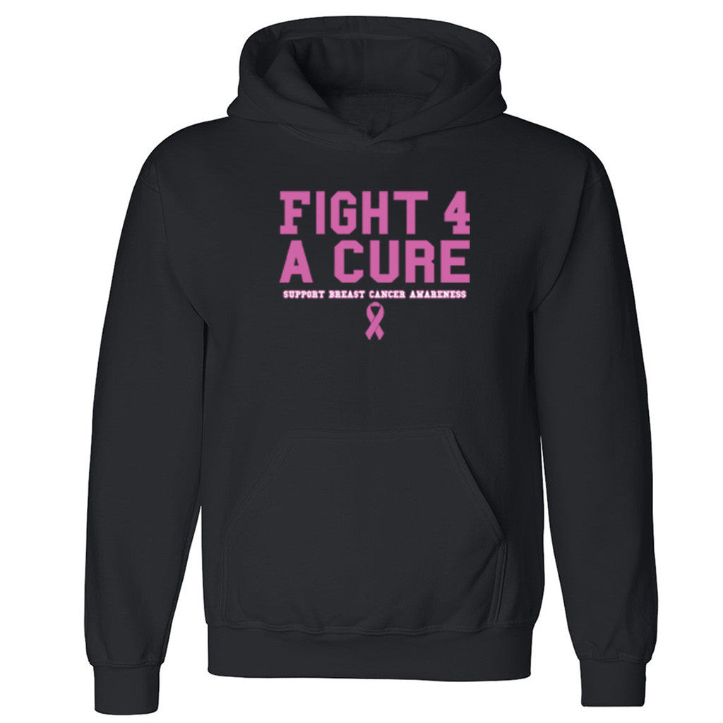 Zexpa Apparelâ„¢ Fight 4 Cure Unisex Hoodie Breast Cancer Awareness Month Run Hooded Sweatshirt