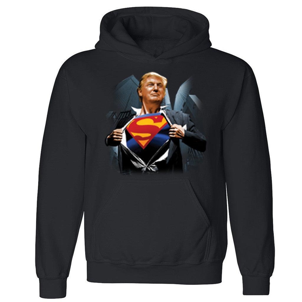 Zexpa Apparelâ„¢ Super Trump Hero Unisex Hoodie Republican Vote 16 President Hooded Sweatshirt