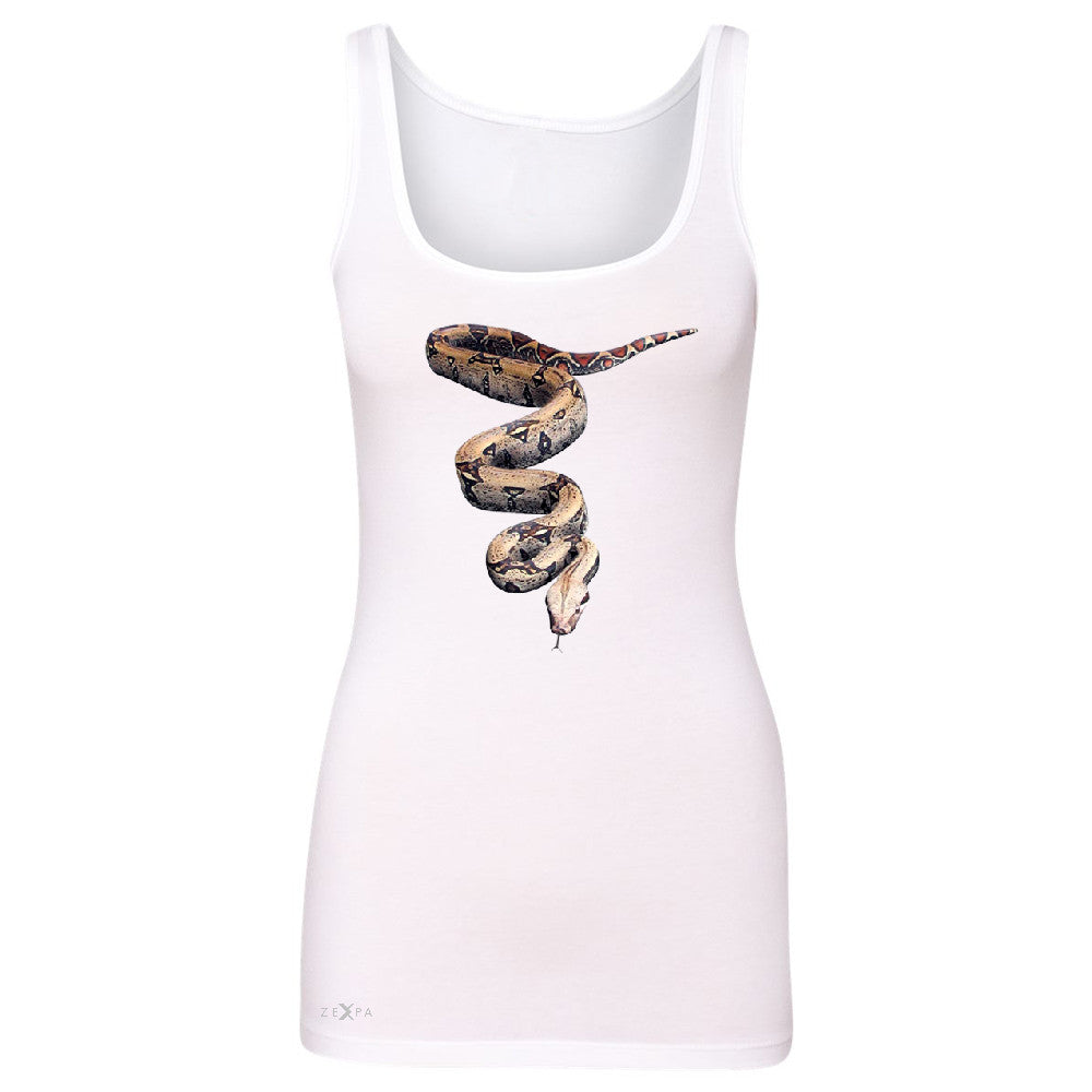Real 3D Snake Women's Tank Top Animal Cool Cute Thriller Sleeveless - Zexpa Apparel - 4