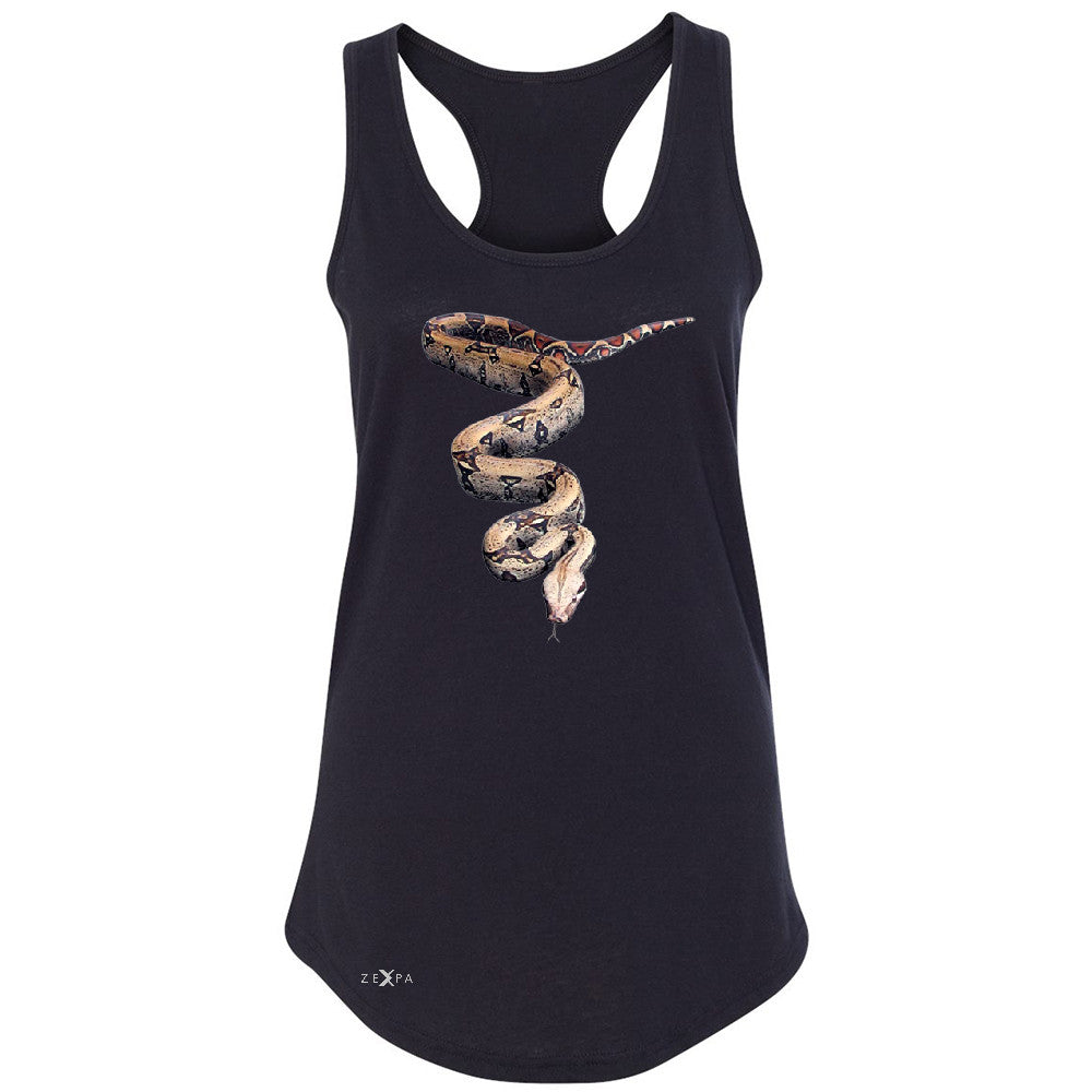 Real 3D Snake Women's Racerback Animal Cool Cute Thriller Sleeveless - Zexpa Apparel - 1