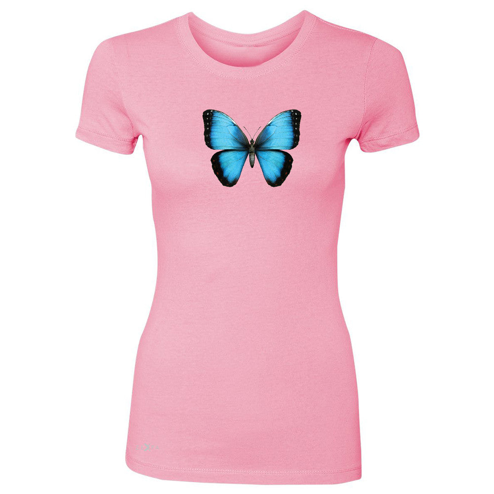 Real 3D Morpho Didius Butterfly Women's T-shirt Animal Cool Cute Tee - Zexpa Apparel - 3