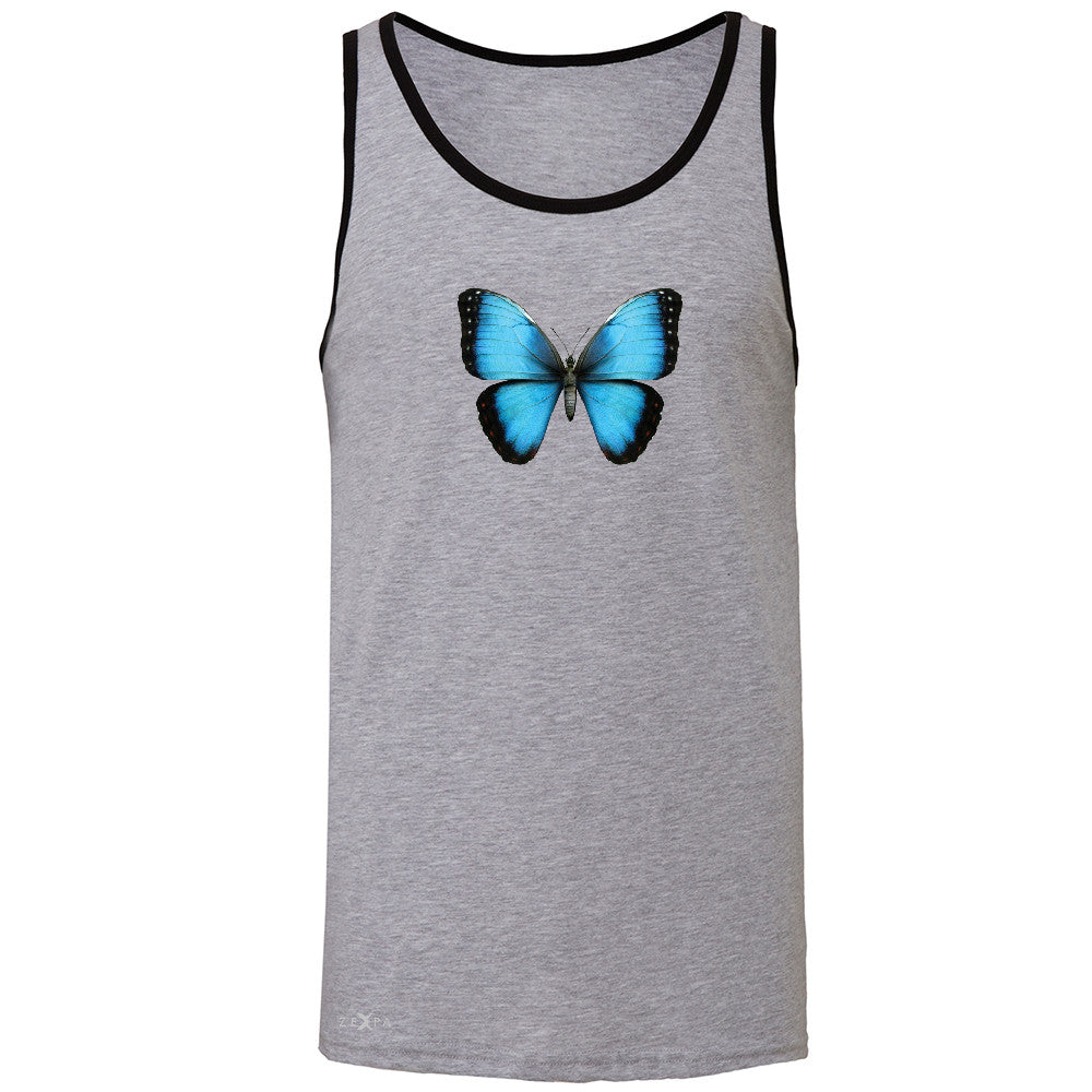 Real 3D Morpho Didius Butterfly Men's Jersey Tank Animal Cool Cute Sleeveless - Zexpa Apparel - 2