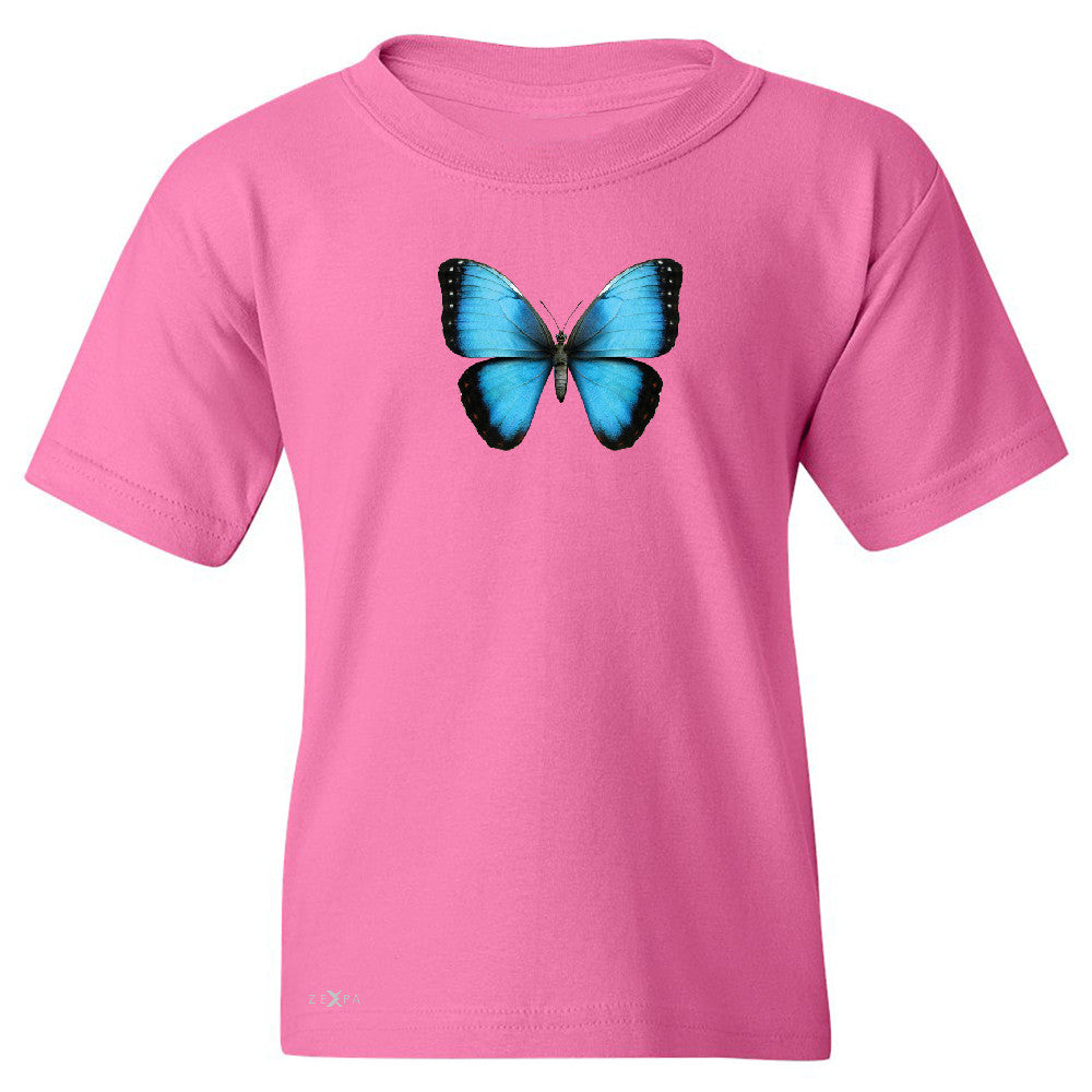 Real 3D Morpho Didius Butterfly Youth T-shirt Animal Cool Cute Tee - Zexpa Apparel - 3