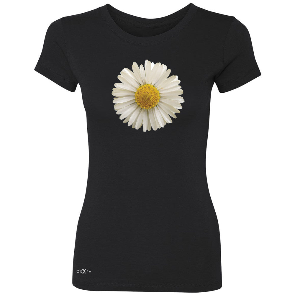 Real 3D Daisy Women's T-shirt Flower Cool Cute Embossed Tee - Zexpa Apparel - 1