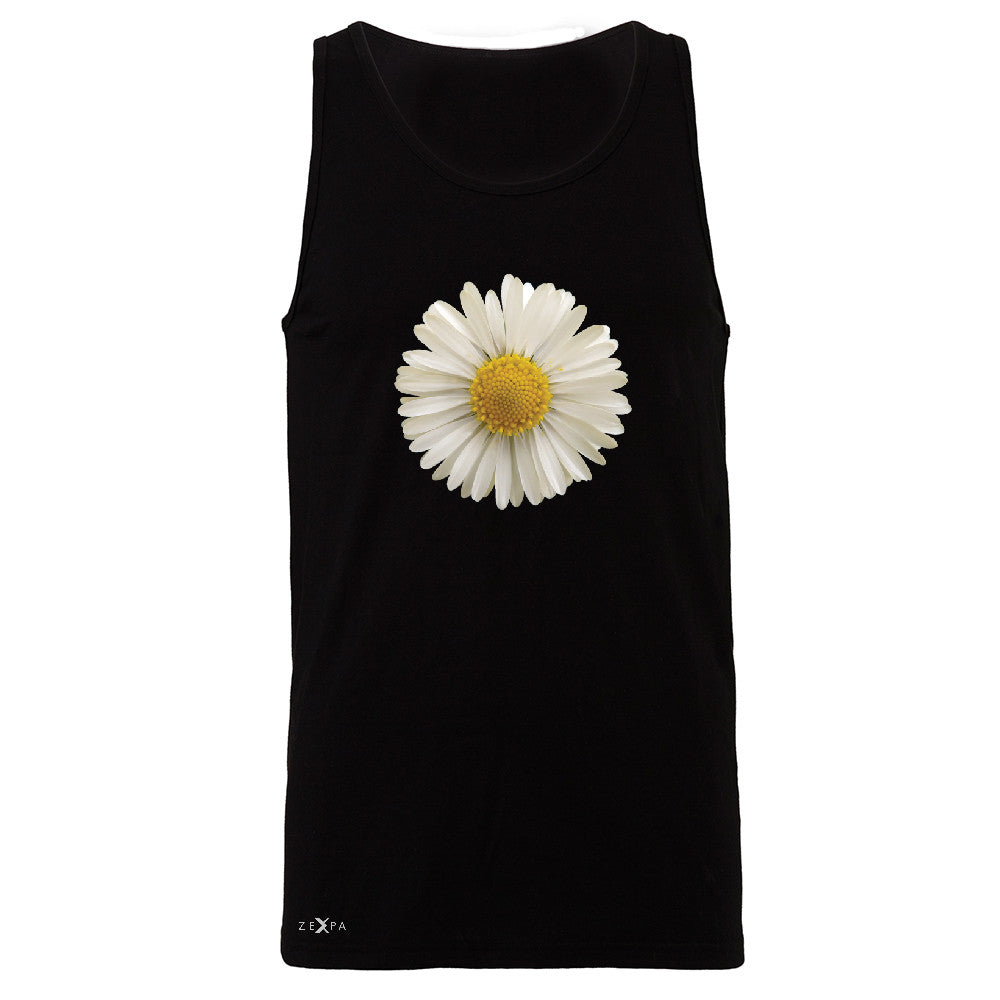 Real 3D Daisy Men's Jersey Tank Flower Cool Cute Embossed Sleeveless - Zexpa Apparel - 1