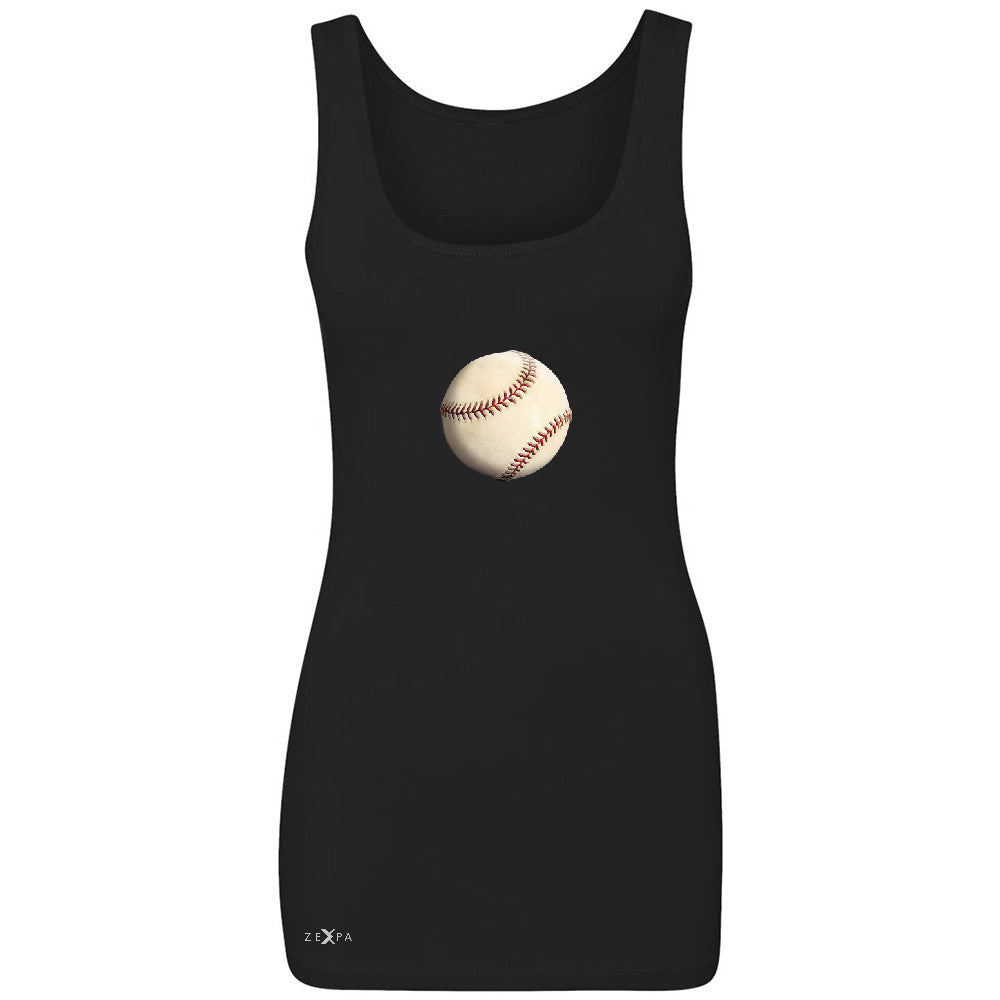 Real 3D Baseball Ball Women's Tank Top Baseball Cool Embossed Sleeveless - Zexpa Apparel - 1