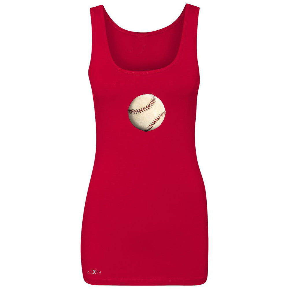 Real 3D Baseball Ball Women's Tank Top Baseball Cool Embossed Sleeveless - Zexpa Apparel - 3