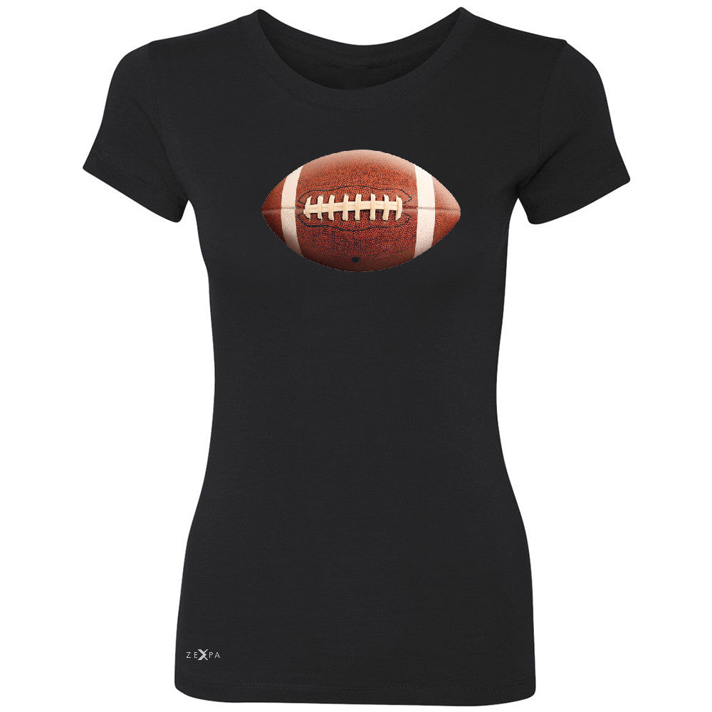 Real 3D Football Ball Women's T-shirt Football Cool Embossed Tee - Zexpa Apparel - 1