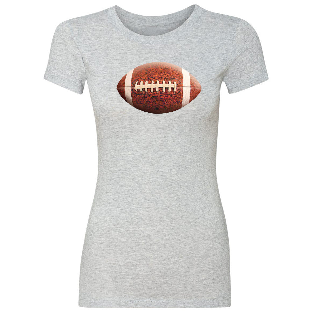 Real 3D Football Ball Women's T-shirt Football Cool Embossed Tee - Zexpa Apparel - 2