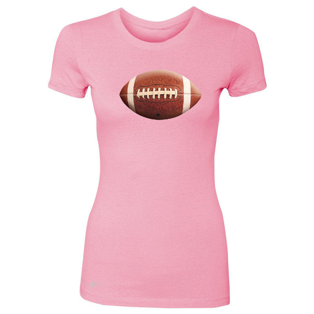 Real 3D Football Ball Women's T-shirt Football Cool Embossed Tee - Zexpa Apparel - 3