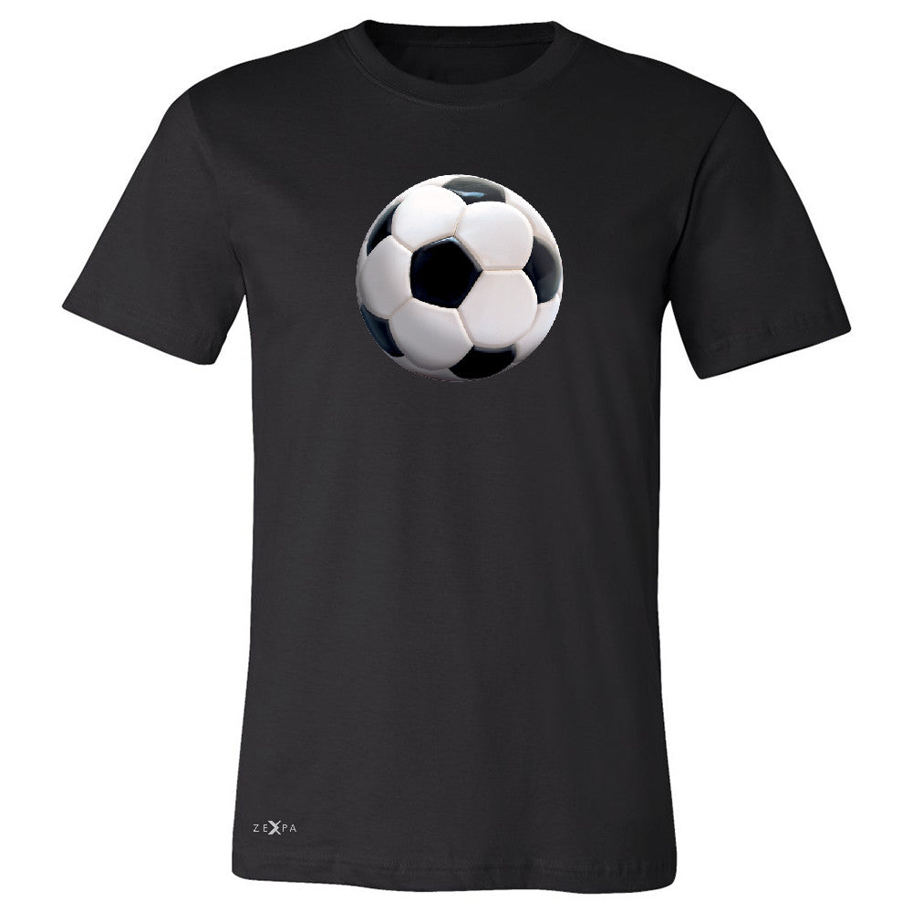 Real 3D Soccer Ball Men's T-shirt Soccer Cool Embossed Tee - Zexpa Apparel - 1