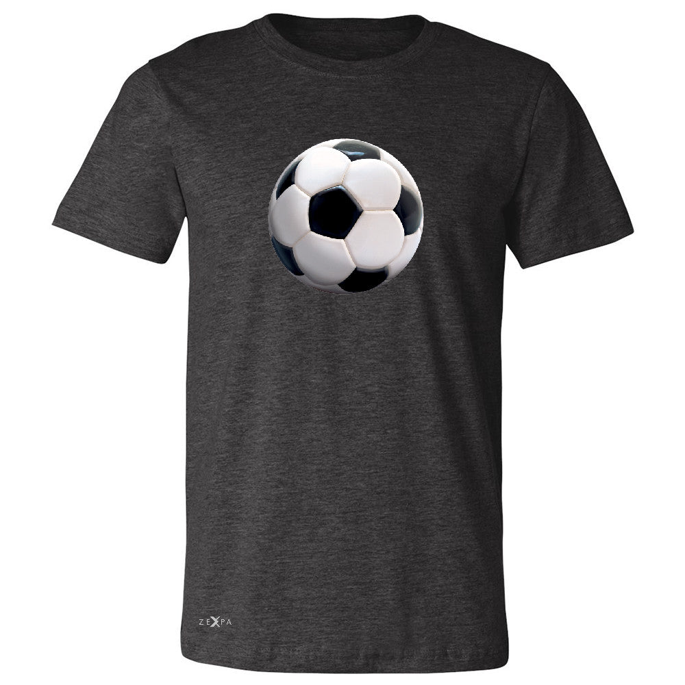 Real 3D Soccer Ball Men's T-shirt Soccer Cool Embossed Tee - Zexpa Apparel - 2