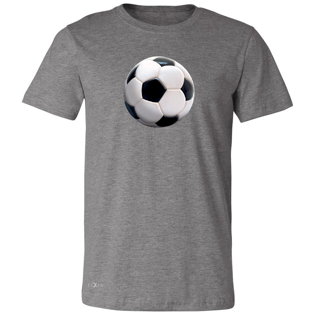 Real 3D Soccer Ball Men's T-shirt Soccer Cool Embossed Tee - Zexpa Apparel - 3