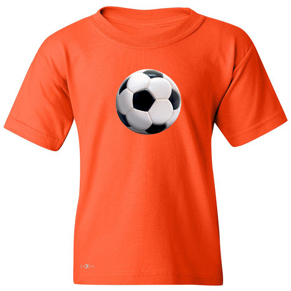 Real 3D Soccer Ball Youth T-shirt Soccer Cool Embossed Tee - Zexpa Apparel - 2