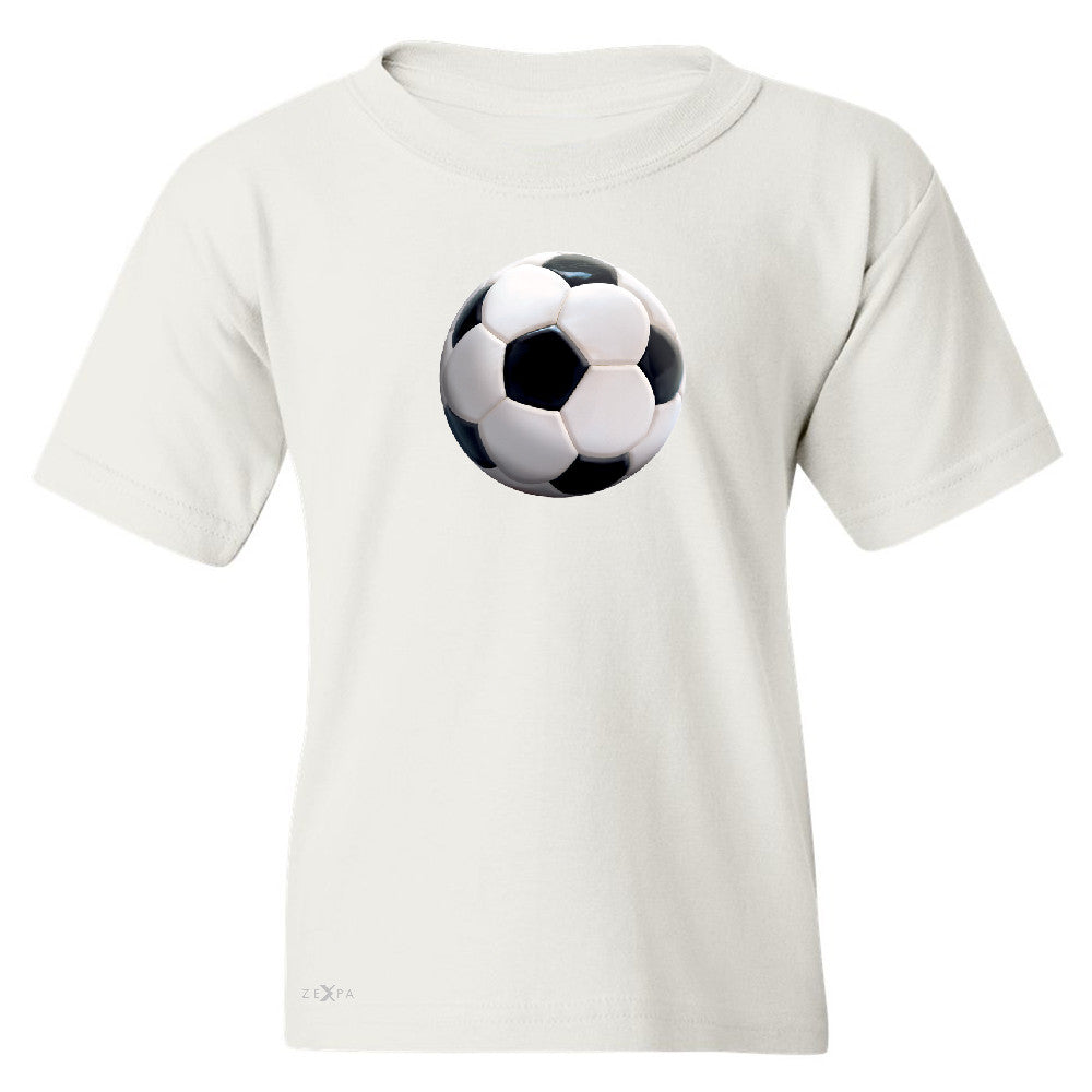 Real 3D Soccer Ball Youth T-shirt Soccer Cool Embossed Tee - Zexpa Apparel - 5