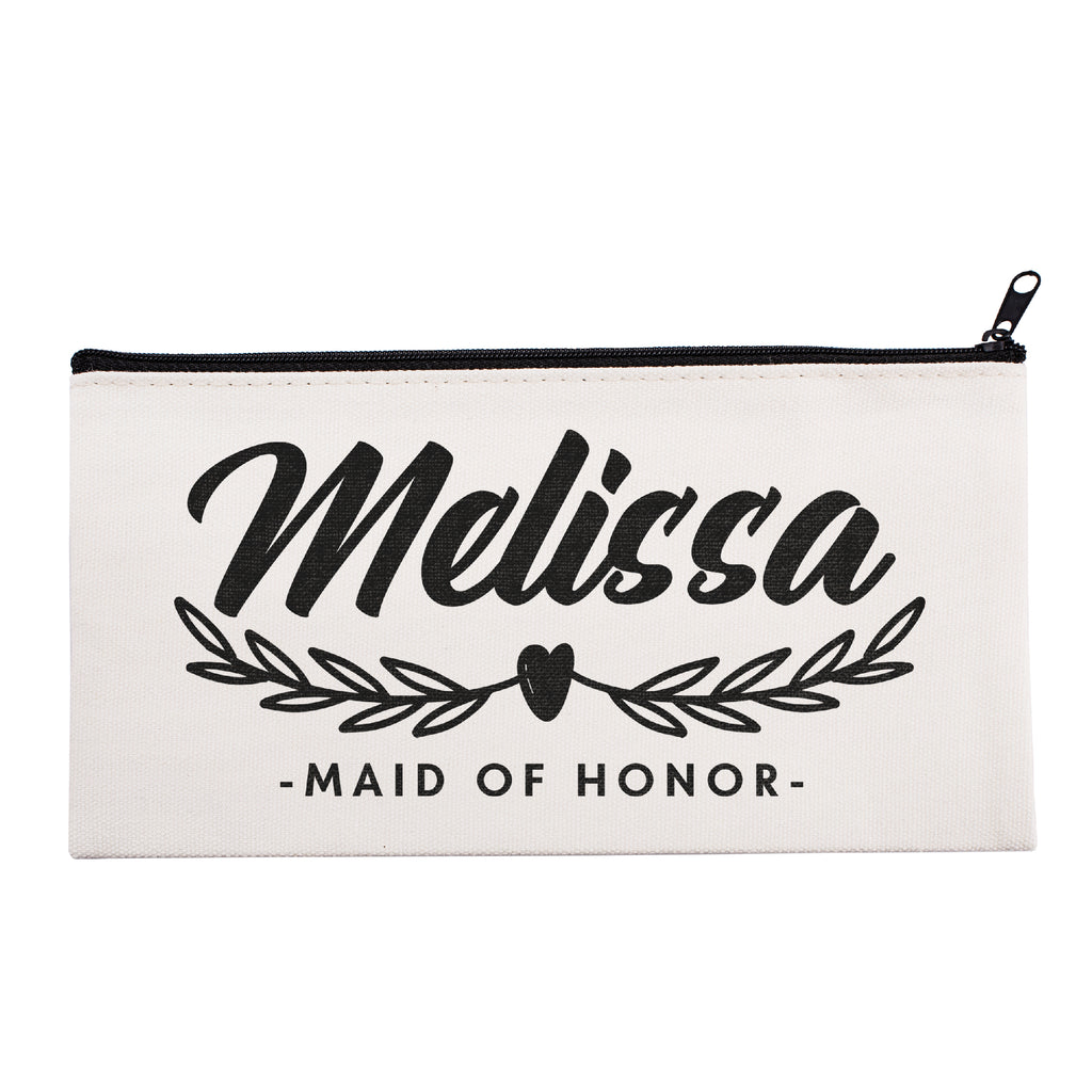 Personalized Makeup Bag Bridesmaid | Wedding Customized Pouch | Bachelorette Party Cosmetic Case |Toiletries Hndy Organizer with Zipper|Events Parties Baby Shower Anniversary Christmas Gift|Desging #20