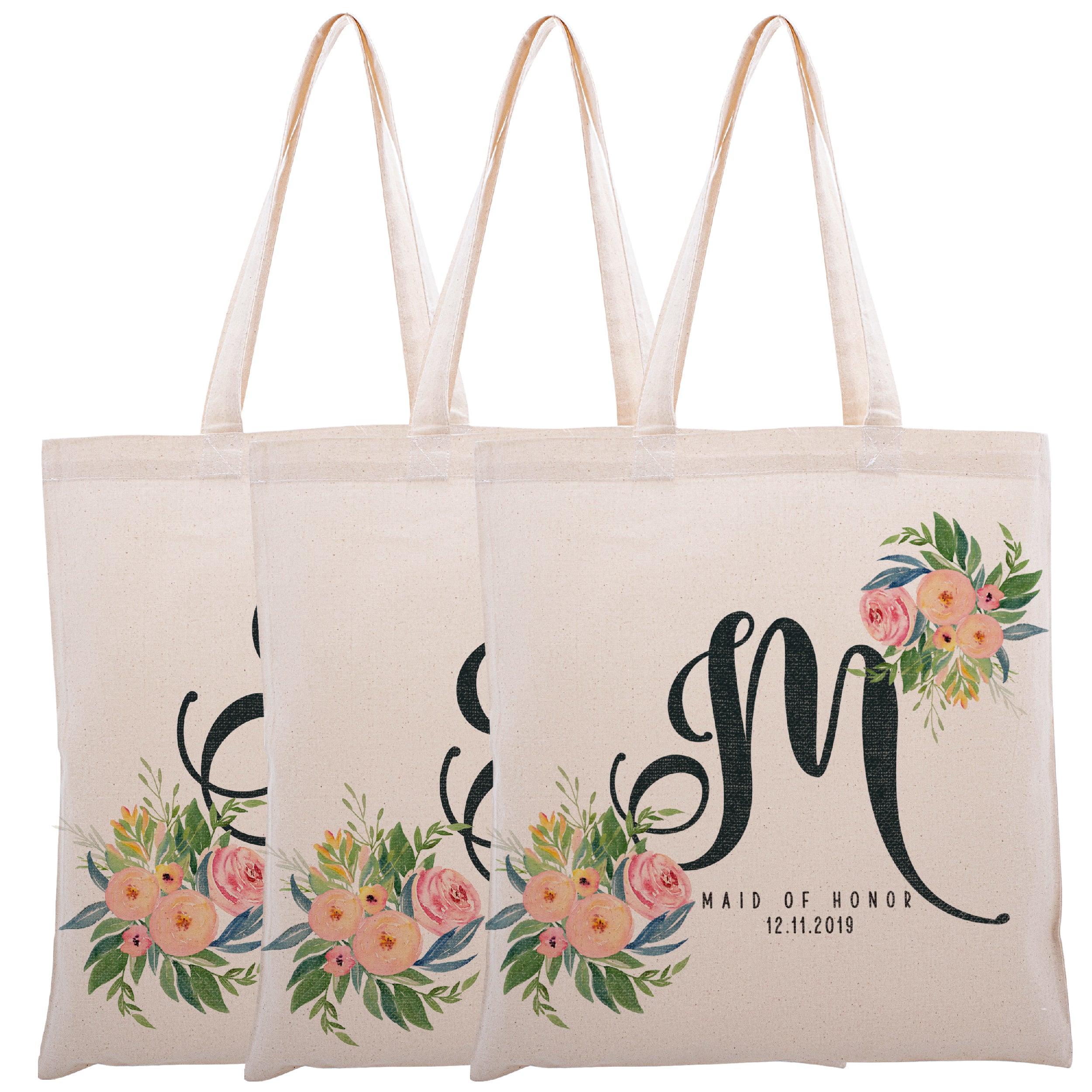 Personalized Tote Bag For Bridesmaids Wedding