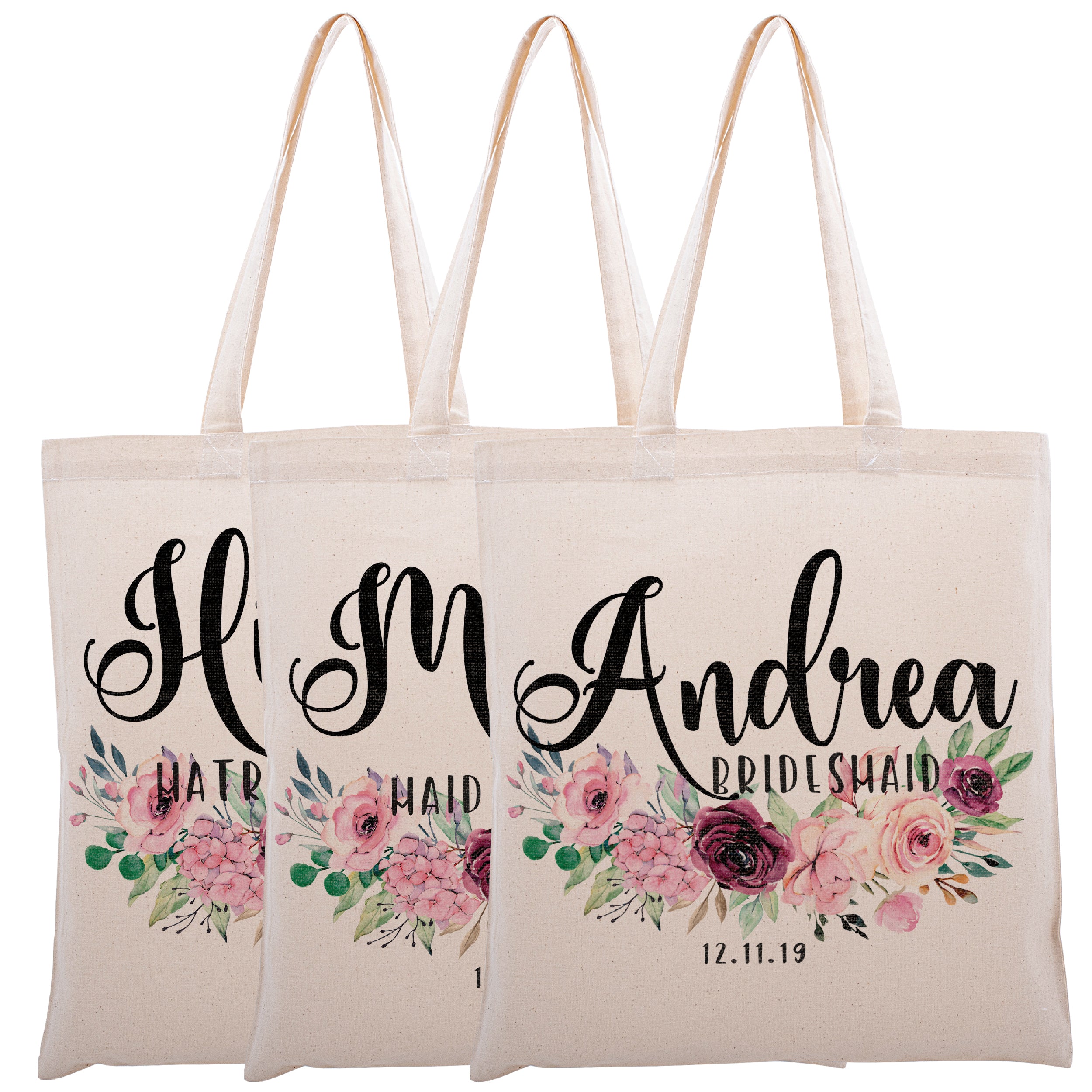 Personalized Tote Bag For Bridesmaids Wedding