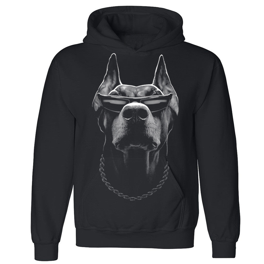 Zexpa Apparelâ„¢ Doberman Boss Unisex Hoodie Whole Garment Print Dog Face Hooded Sweatshirt