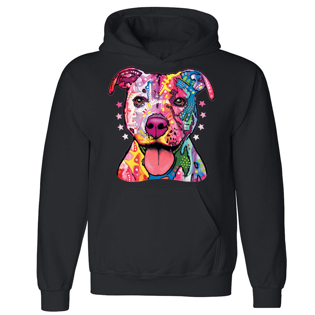 Zexpa Apparelâ„¢ Retro Colored Pit bull Unisex Hoodie bull terrier dog breed Hooded Sweatshirt