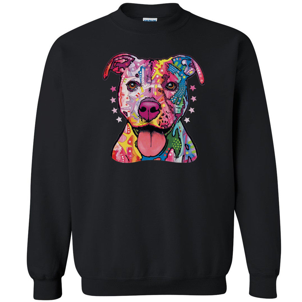 Retro Colored Pit bull Unisex Crewneck bull terrier dog breed Sweatshirt - Zexpa Apparel