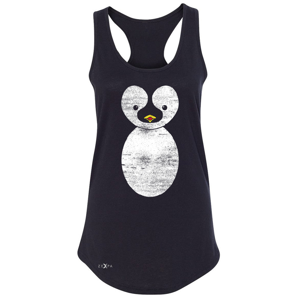 Cute Penguin  Women's Racerback Graphic Cutest Animal Sleeveless - Zexpa Apparel Halloween Christmas Shirts