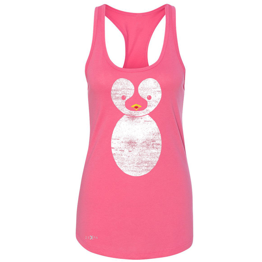 Cute Penguin  Women's Racerback Graphic Cutest Animal Sleeveless - Zexpa Apparel Halloween Christmas Shirts