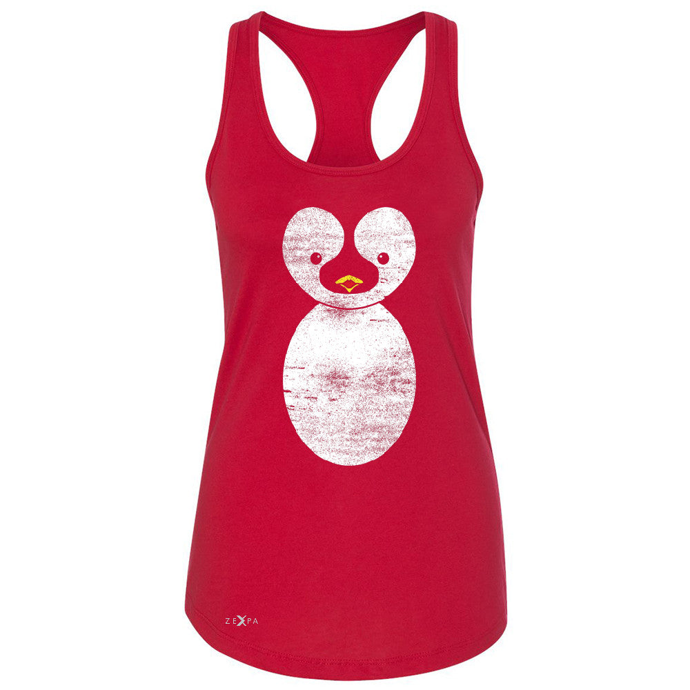 Cute Penguin  Women's Racerback Graphic Cutest Animal Sleeveless - Zexpa Apparel Halloween Christmas Shirts