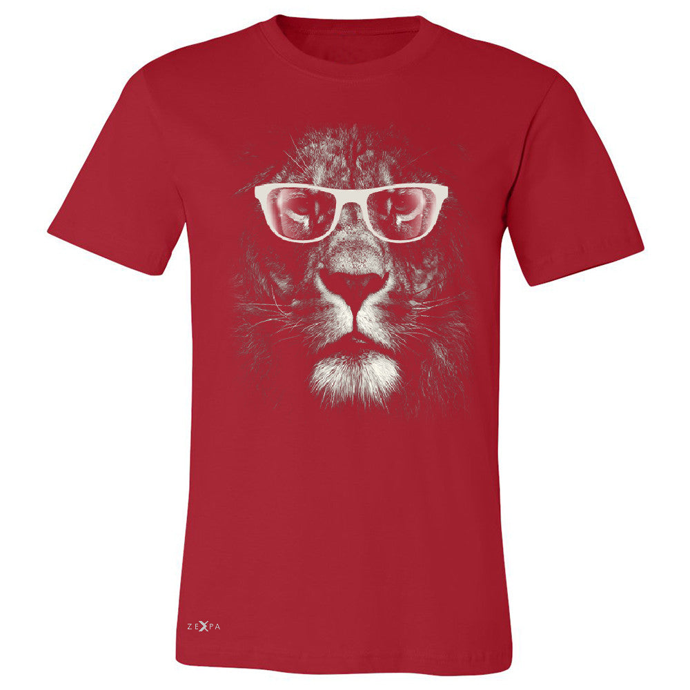 Lion With Glasses Men's T-shirt Graphic Cool Wild Animal Tee - Zexpa Apparel - 5