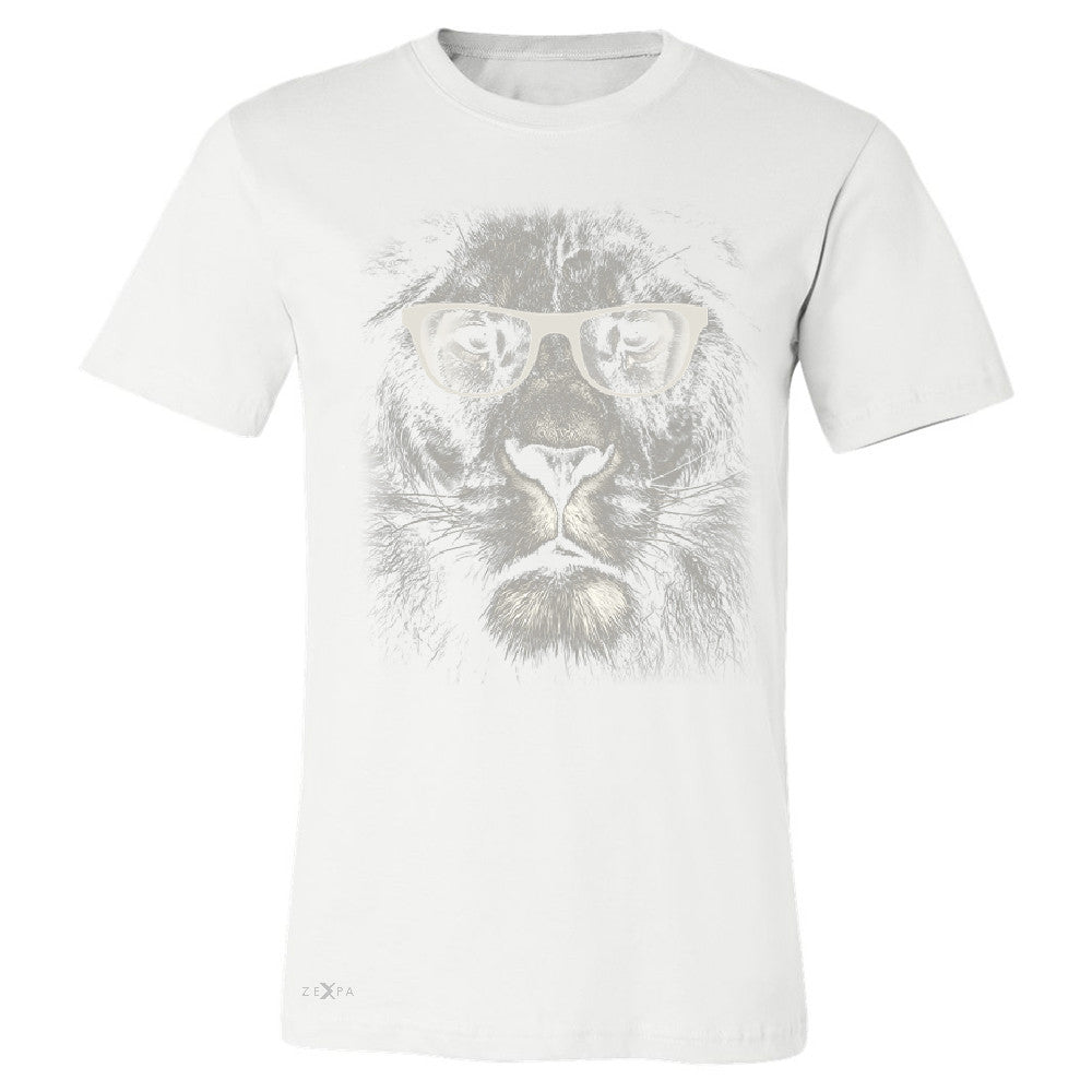 Lion With Glasses Men's T-shirt Graphic Cool Wild Animal Tee - Zexpa Apparel - 6