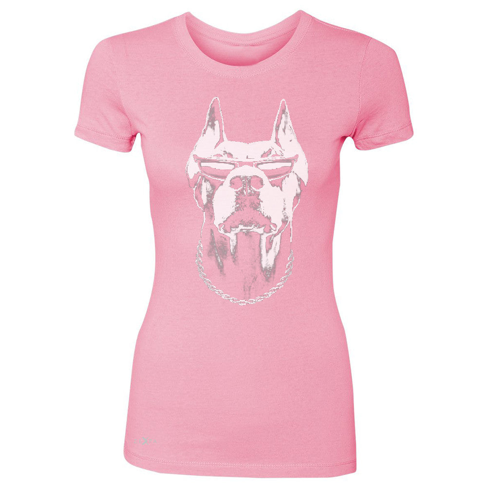 Cool Doberman with Sunglasses Women's T-shirt Graphic Cool Dog Tee - Zexpa Apparel Halloween Christmas Shirts