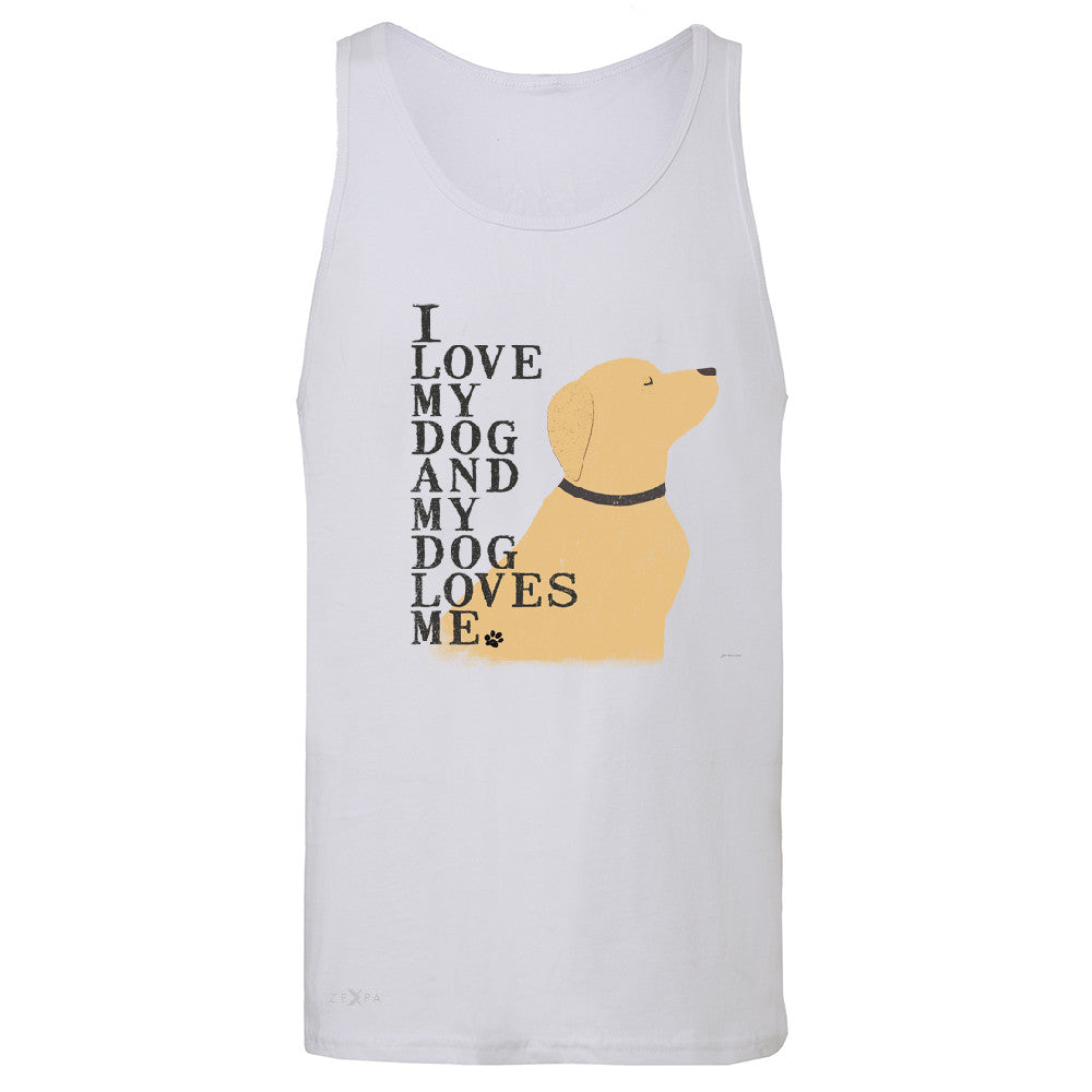 I Love My Dog And Dog Loves Me Men's Jersey Tank Graphic Cute Dog Sleeveless - Zexpa Apparel - 6