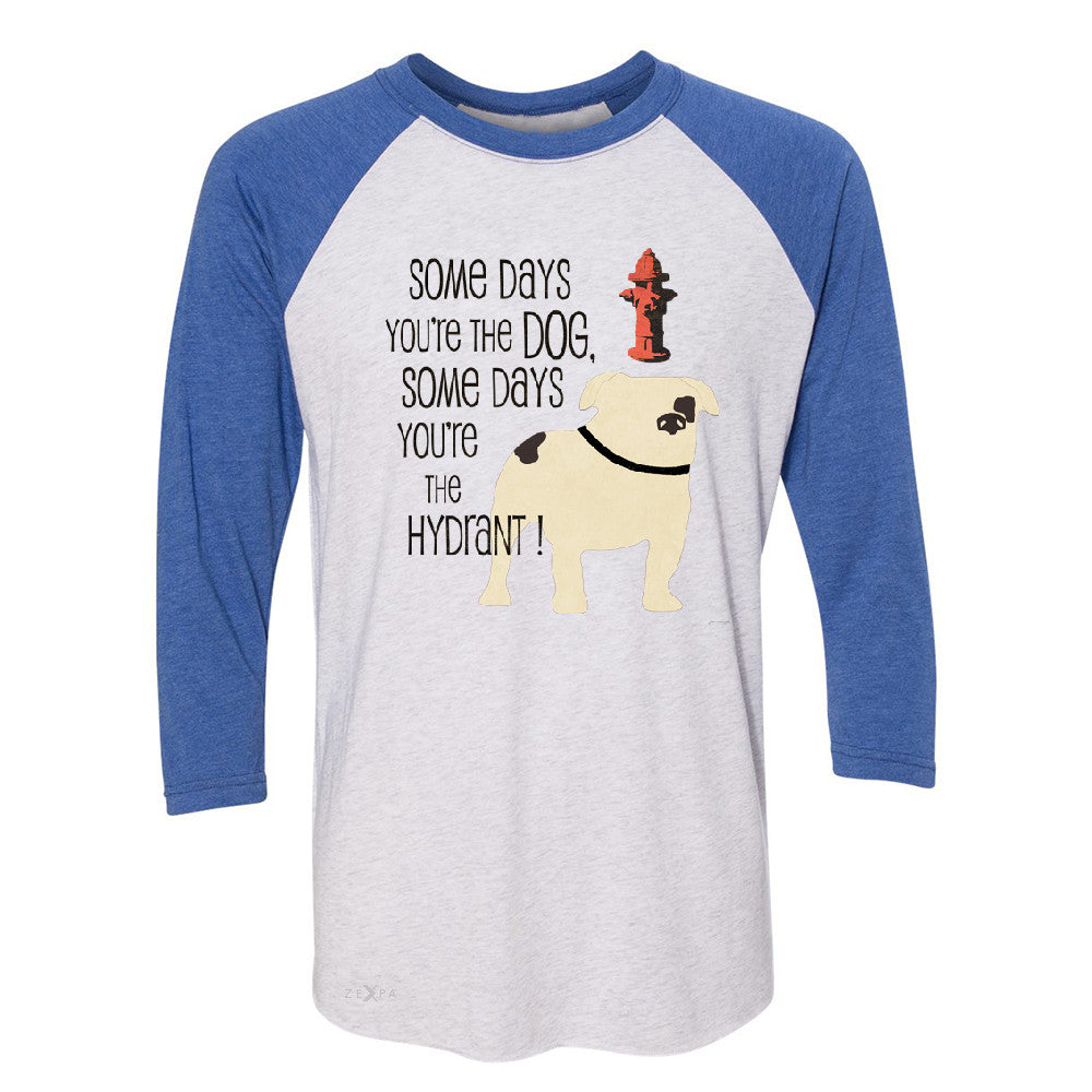 Some Days You're The Dog Some Days Hydrant 3/4 Sleevee Raglan Tee Graph Tee - Zexpa Apparel - 3