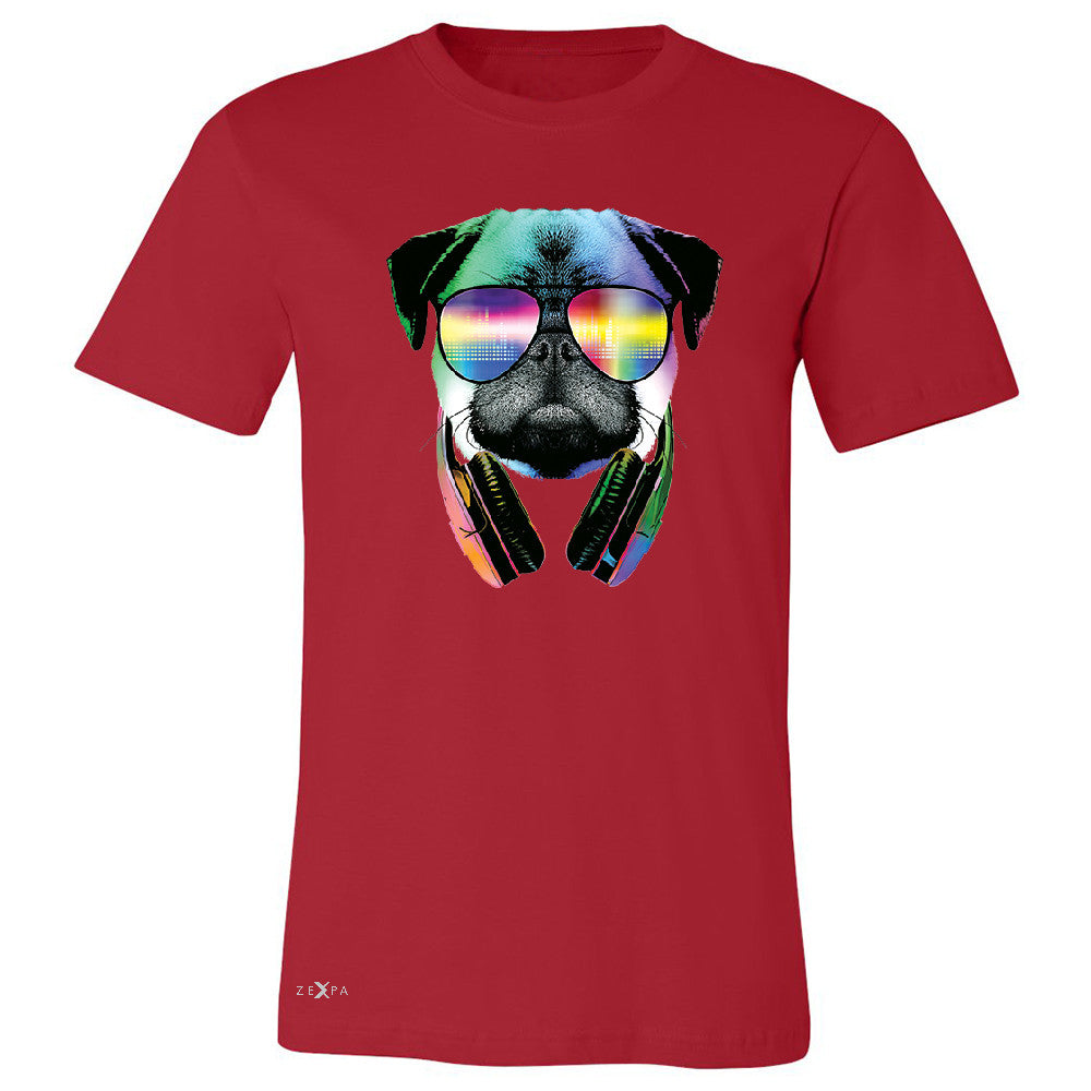 DJ Dog Pug Sun Glasses and Headphones Men's T-shirt Graphic Tee - Zexpa Apparel - 5