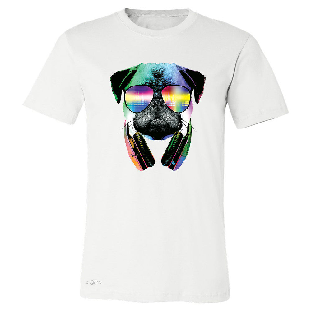 DJ Dog Pug Sun Glasses and Headphones Men's T-shirt Graphic Tee - Zexpa Apparel - 6
