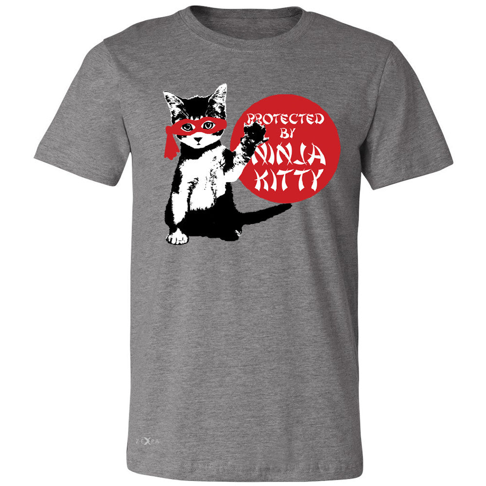 Protected By Ninja Kitty Graphic Men's T-shirt Animal Love Tee - Zexpa Apparel - 3