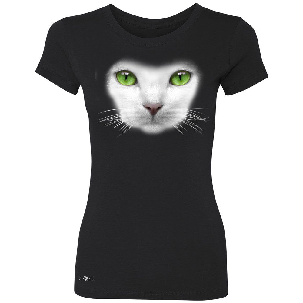 Elegant Cat with Green Eyes Women's T-shirt Beautiful Look Tee - Zexpa Apparel - 1