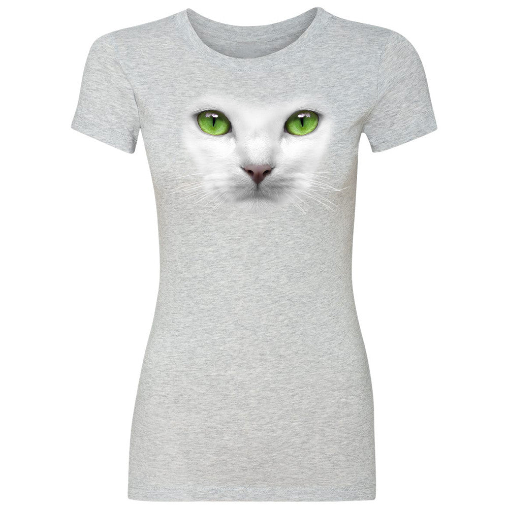 Elegant Cat with Green Eyes Women's T-shirt Beautiful Look Tee - Zexpa Apparel - 2