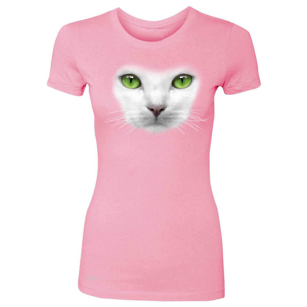 Elegant Cat with Green Eyes Women's T-shirt Beautiful Look Tee - Zexpa Apparel - 3