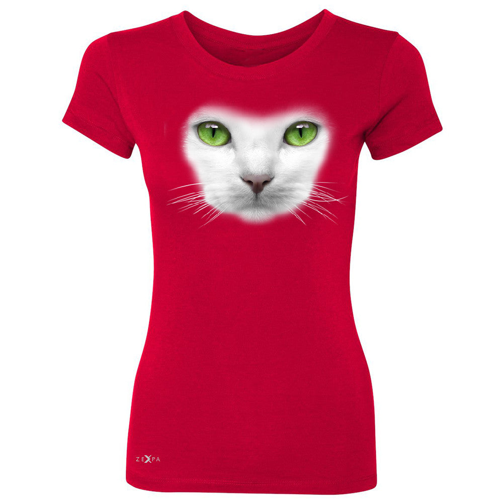 Elegant Cat with Green Eyes Women's T-shirt Beautiful Look Tee - Zexpa Apparel - 4