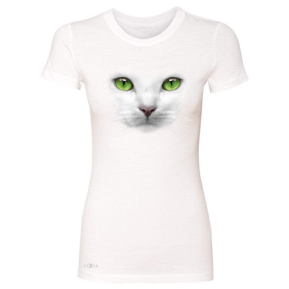 Elegant Cat with Green Eyes Women's T-shirt Beautiful Look Tee - Zexpa Apparel - 5