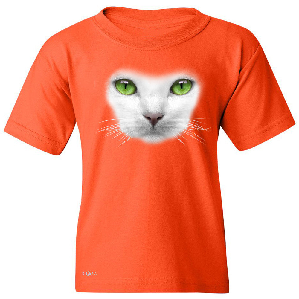 Elegant Cat with Green Eyes Youth T-shirt Beautiful Look Tee - Zexpa Apparel - 2