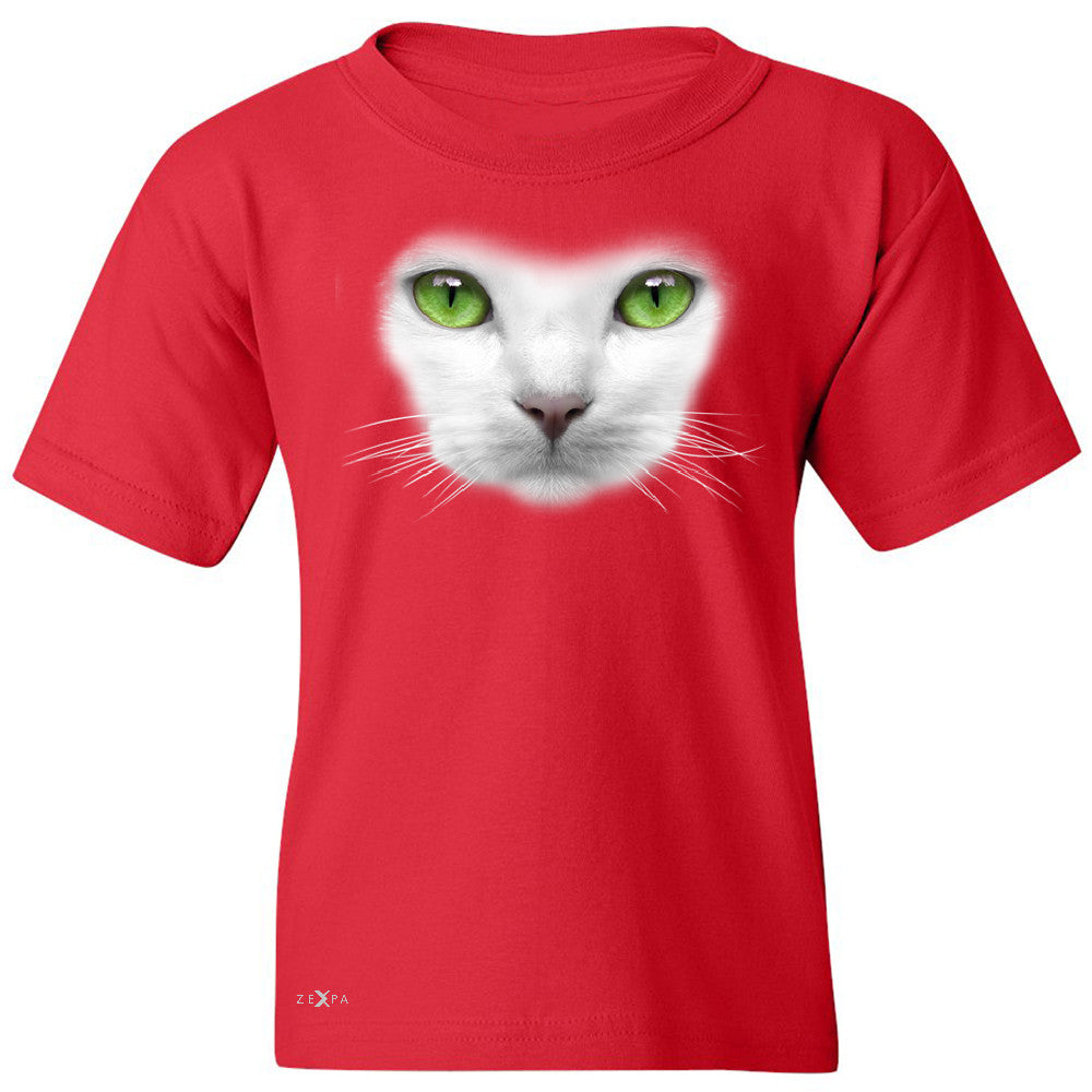 Elegant Cat with Green Eyes Youth T-shirt Beautiful Look Tee - Zexpa Apparel - 4