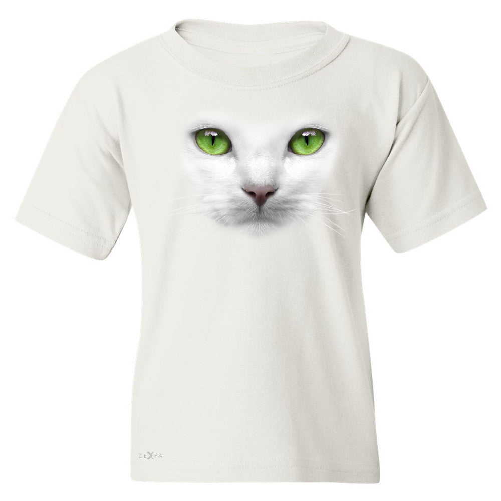 Elegant Cat with Green Eyes Youth T-shirt Beautiful Look Tee - Zexpa Apparel - 5