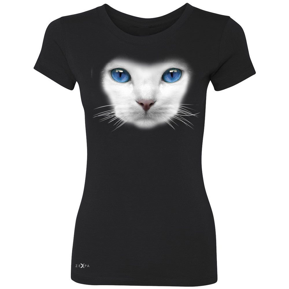Elegant Cat with Blue Eyes Women's T-shirt Beautiful Look Tee - Zexpa Apparel - 1