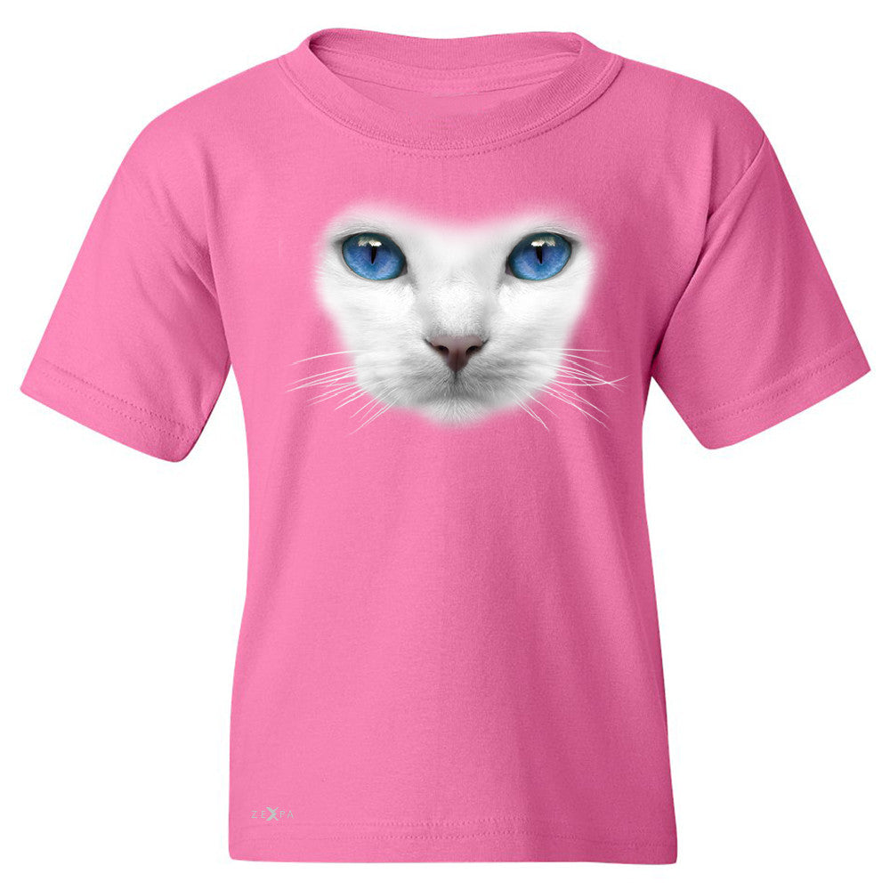 Elegant Cat with Blue Eyes Youth T-shirt Beautiful Look Tee - Zexpa Apparel - 3