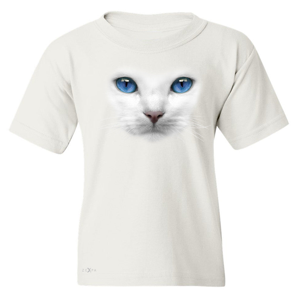 Elegant Cat with Blue Eyes Youth T-shirt Beautiful Look Tee - Zexpa Apparel - 5