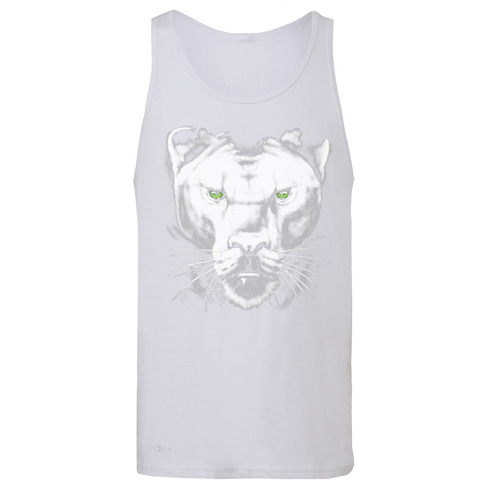 Majestic Panter with Green Eyes Men's Jersey Tank Wild Animal Sleeveless - Zexpa Apparel - 6